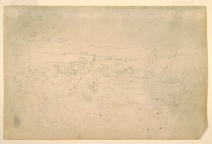 Kresba, Krajina, červenec 1844 od Frederic Edwin Church