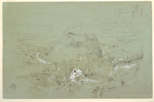 Kresba, Krajina poblíž Guarandy, Ekvádor, 5. června 1857 od Frederic Edwin Church