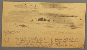 Kresba, Krajinná skica, Hudson Valley, New York, 30. června 1866 od Frederic Edwin Church