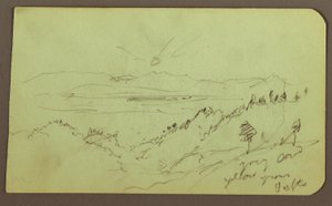 Kresba, krajina; Verso: Postava, krajina, 1883 od Frederic Edwin Church
