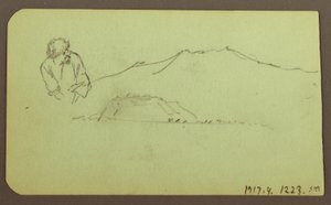 Kresba, krajina; Verso: Postava, krajina, 1883 od Frederic Edwin Church