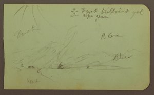 Kresba, Krajina; Verso: Horská krajina, 1883 od Frederic Edwin Church