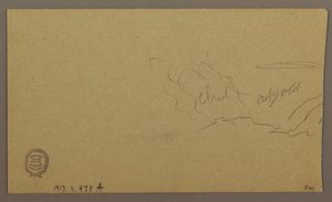 Kresba, krajina; Verso: obloha, srpen 1865 od Frederic Edwin Church