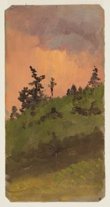 Kresba, Krajina u lesa, červen 1870 od Frederic Edwin Church