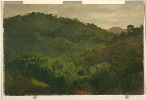 Kresba, Krajina z Jamajky, Západní Indie, 1865 od Frederic Edwin Church