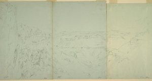 Kresba, Krajina v El Yemanu, 1868 od Frederic Edwin Church