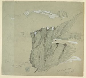 Kresba, Krajina v Bernských Alpách, 28. srpna 1868 od Frederic Edwin Church