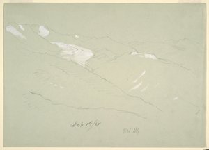 Kresba, Krajina v Bernských Alpách, poblíž Bel Alp, Švýcarsko, září 1868 od Frederic Edwin Church
