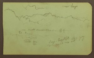 Kresba, Krajina "u Lagosu"; Verso: Krajina, 1883 od Frederic Edwin Church