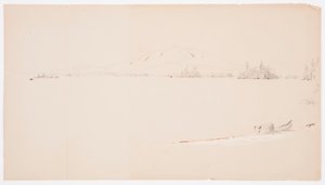 Kresba, jezero Millinocket, Maine, září 1878 od Frederic Edwin Church