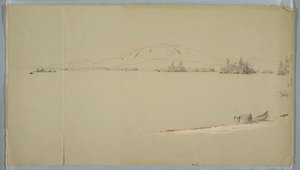 Kresba, jezero Millinocket, Maine, září 1878 od Frederic Edwin Church