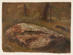Kresba, Mossy Rock, srpen 1845 od Frederic Edwin Church