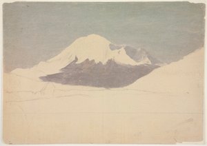 Kresba, hora Chimborazo, Ekvádor, červenec 1857 od Frederic Edwin Church