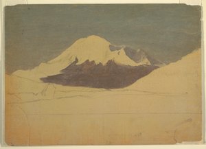 Kresba, hora Chimborazo, Ekvádor, červenec 1857 od Frederic Edwin Church