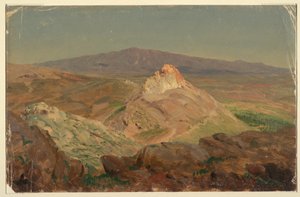 Kresba, hora Pentelicus, duben 1869 od Frederic Edwin Church