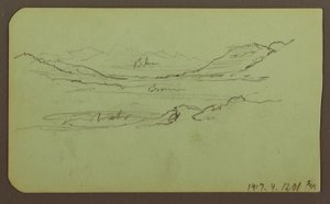 Kresba, Horská krajina; Verso: Krajina, 1883 od Frederic Edwin Church