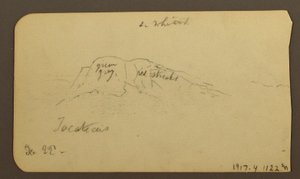 Kresba, Horské krajiny; Verso: Horský okraj, Tocatecas, 22. prosince 1884 od Frederic Edwin Church
