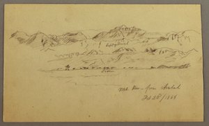 Kresba, Mountain Peaks, 22. února 1868 od Frederic Edwin Church