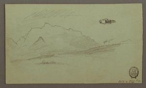 Kresba, Vrcholky hor, pravděpodobně 1868 od Frederic Edwin Church