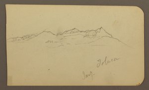 Kresba, Horské pásmo, Toluca; Verso: Steeple, Mountain Ranges, Toluca, 7. ledna 1885 od Frederic Edwin Church