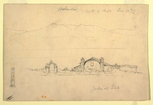 Kresba, Pohoří s Mohandou, severně od Quita (), 24. června 1857 od Frederic Edwin Church