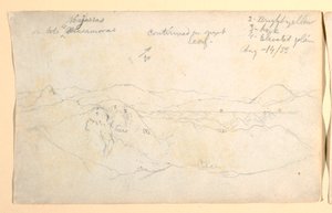 Kresba, Horská krajina, Kolumbie, 14. srpna 1853 od Frederic Edwin Church