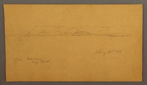 Kresba, Hornaté pobřeží, 21. července 1859 od Frederic Edwin Church