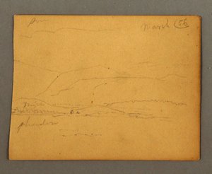 Kresba, Hory, březen 1856 od Frederic Edwin Church