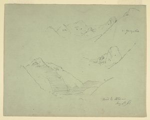 Kresba, Hory u Abtenau, Solná komora, 5. srpna 1868 od Frederic Edwin Church