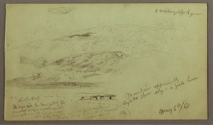 Kresba, Studie hor, 6. května 1868 od Frederic Edwin Church