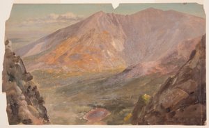 Kresba, Mt. Katahdin, Velká kotlina z hory South Turner, 1877 od Frederic Edwin Church
