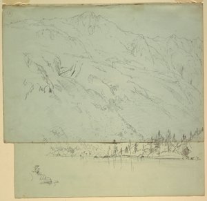 Kresba, Mt. Katahdin, Maine, 1870-78 od Frederic Edwin Church
