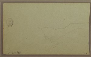 Kresba, poblíž San Miguel, Ekvádor; Verso: Nedokončená horská skica, 2. června 1857 od Frederic Edwin Church