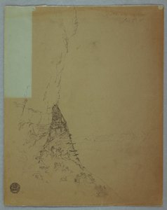 Kresba, Niagarské vodopády: "Kousek schodiště u Niagary", červenec 1856 od Frederic Edwin Church