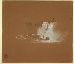 Kresba, Niagarské vodopády, říjen 1856 od Frederic Edwin Church