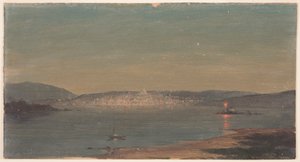 Kresba, Noční pohled na přístav, pravděpodobně 1868-69 od Frederic Edwin Church