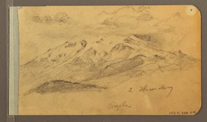 Kresba, Orizaba; Verso: Zatažená obloha, střecha, 1889 od Frederic Edwin Church