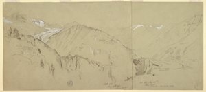 Kresba, Panoramatický pohled z Bel Arpu, 1868 od Frederic Edwin Church