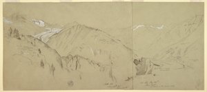 Kresba, Panoramatický pohled z Bel Arpu, 1868 od Frederic Edwin Church
