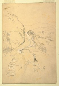 Kresba, Silnice v Ekvádoru, 3. července 1857 od Frederic Edwin Church