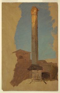 Kresba, Řím, klasický sloup, 1868-69 od Frederic Edwin Church