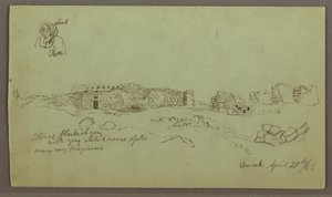 Kresba, Ruiny, figurální studie, 27. dubna 1868 od Frederic Edwin Church