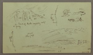 Kresba, Ruiny, figurální studie, 27. dubna 1868 od Frederic Edwin Church