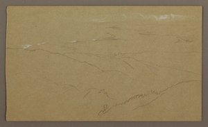 Kresba, Břeh a moře, "Bloxburgh", srpen 1865 od Frederic Edwin Church