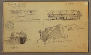 Kresba, Sketches, Ecuador or Colombia; Verso: Sketches, Ecuador or Colombia, 1857 od Frederic Edwin Church