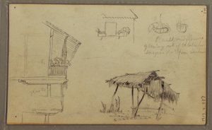 Kresba, Sketches, Ecuador or Colombia; Verso: Sketches, Ecuador or Colombia, 1857 od Frederic Edwin Church