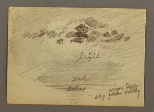 Kresba, Náčrtky z Blízkého východu, včetně Suezského průplavu, leden 1868 od Frederic Edwin Church