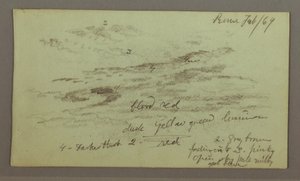 Kresba, Studie oblohy, 1. února 1869 od Frederic Edwin Church