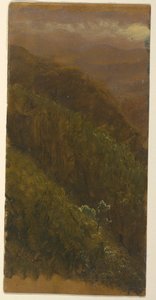 Kresba, Strmý svah, červenec 1865 od Frederic Edwin Church