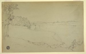 Kresba, studie. Niagarské vodopády., pravděpodobně 1856 od Frederic Edwin Church